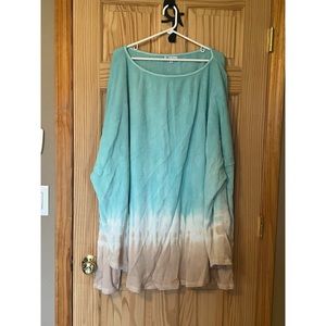 6X Tie Dye Waffle Knit Long Sleeve Shirt